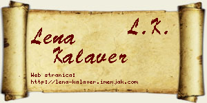 Lena Kalaver vizit kartica